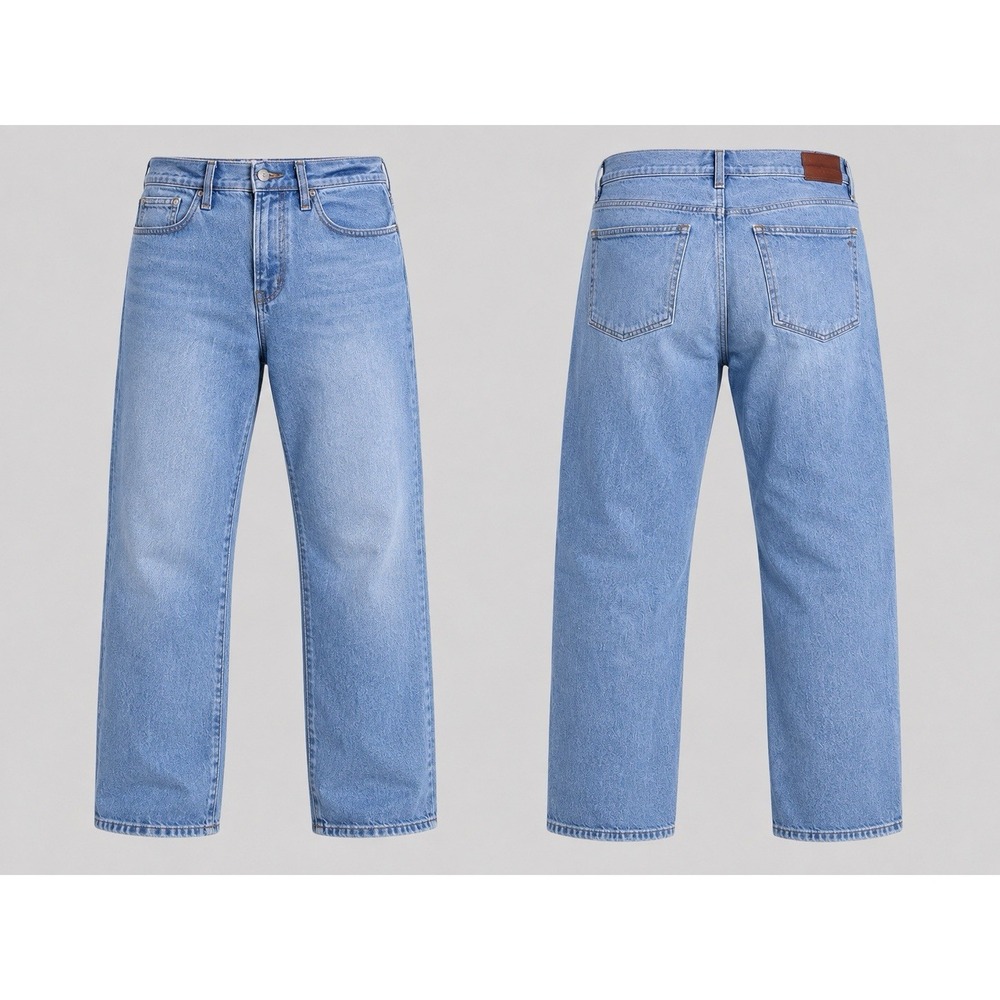 Madewell Perfect Vintage Jean Women's 32x27 Blue Mid-Rise Straight Denim